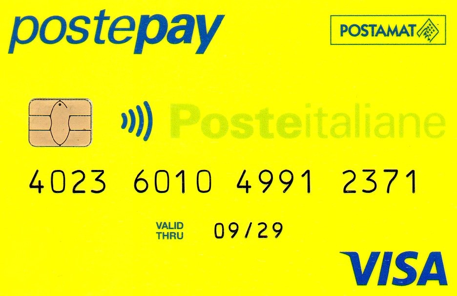 Carta PostePay AIUTO BIMBI - numero e scadenza prestampati